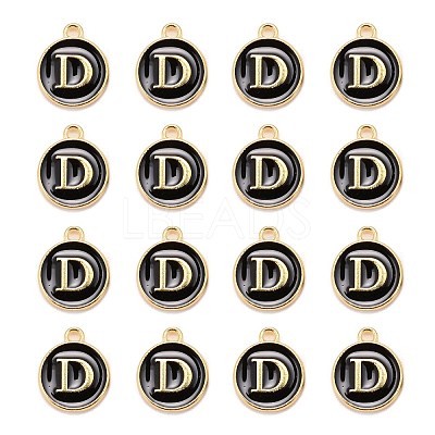Golden Plated Alloy Charms LS-ENAM-S118-02D-1