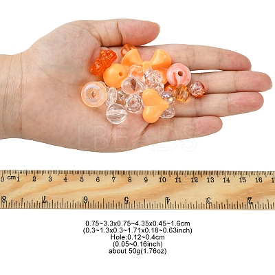 Opaque & Transparent Acrylic Beads MACR-YW0002-01B-1