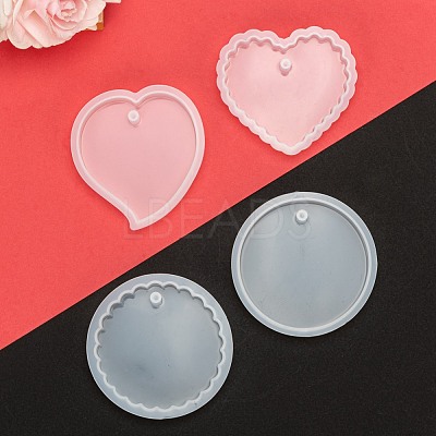 4Pcs 4 Style Pendant Silicone Molds DIY-LS0003-18-1