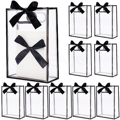 12Pcs Rectangle Plastic Gift Bags ABAG-SP0001-07F-1