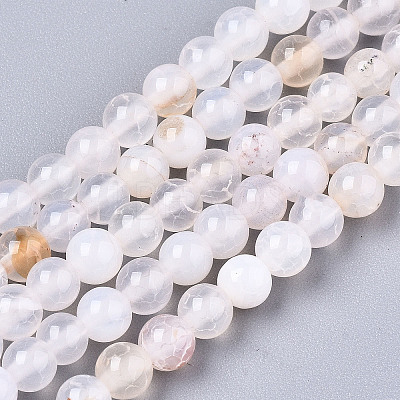 Natural Crackle Agate Beads Strands G-S359-240B-1