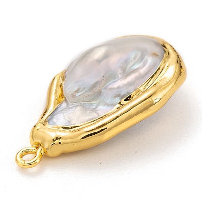 Natural Baroque Pearl Pendants KK-H745-02G-1