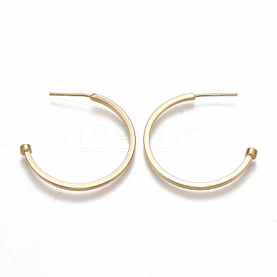 Brass Stud Earrings KK-T038-487G-1