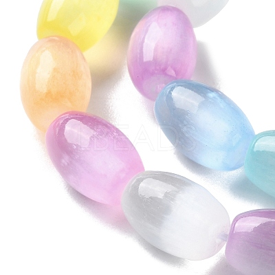 Macaron Color Natural Selenite Beads Strands X1-G-B102-A01-02-1