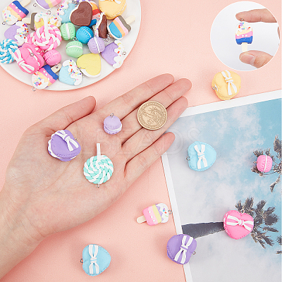Handmade Polymer Clay Pendants CLAY-SC0001-06-1
