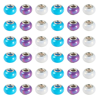 150Pcs Opaque Resin European Beads RESI-TA0004-72A-1