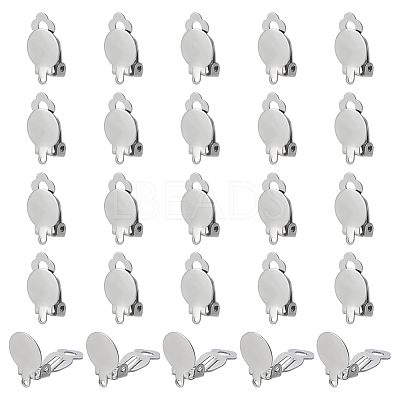 80Pcs 304 Stainless Steel Clip-on Earring Findings STAS-ME0001-59-1