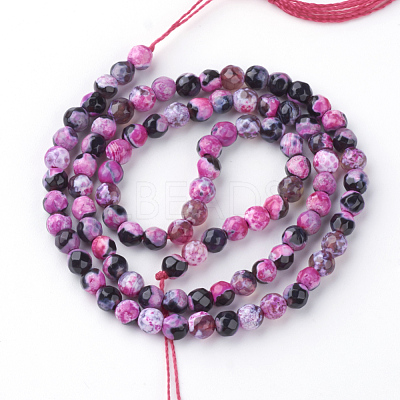 Natural Fire Crackle Agate Bead Strands G-S215-6mm-04-1