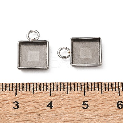 304 Stainless Steel Pendant Cabochon Settings STAS-Z201-02P-02-1