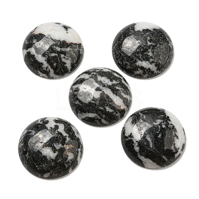 Natural Black Zebra Jasper Cabochons G-C115-02B-19-1