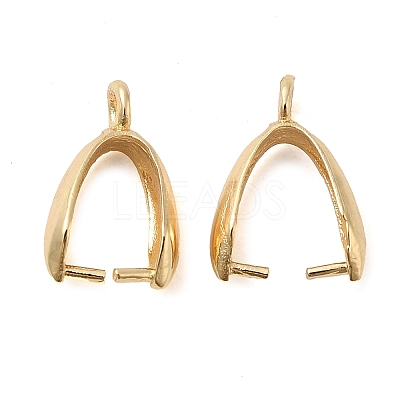 Rack Plating Brass Ice Pick Pinch Bails LS-KK-Z030-05E-G-01-1
