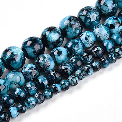 Baking Paint Glass Beads X1-DGLA-N003-8mm-A08-1