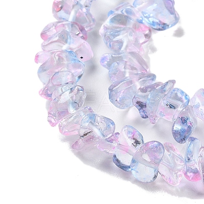 Spray Painted Transparent Glass Beads Strands GLAA-P060-01A-16-1