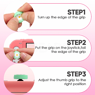 4Pcs 4 Colors Daisy Silicone Joystick Cap FIND-GF0007-37-1