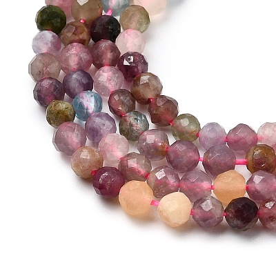 Natural Multicolor Tourmaline Beads Strands G-F460-31-1