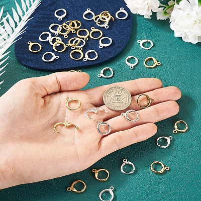 40Pcs 2 Colors Brass Leverback Earring Findings KK-TA0001-88-1
