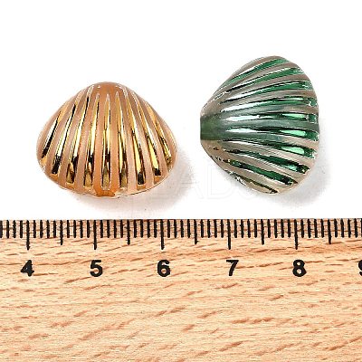 Spray Painted Opaque Acrylic Beads OACR-H054-17-1