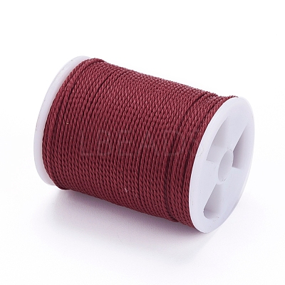 Round Waxed Polyester Cord X-YC-G006-01-1.0mm-09-1