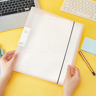 A4 PVC Loose Leaf Binder Postcard Phote Album with 50 Pockets Transparent Sleeve Protectors DIY-WH0028-44B-1