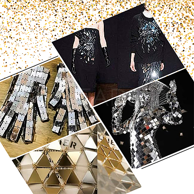 180Pcs 10 Style Sew On Mirror Rhinestones DIY-PH0013-65C-1