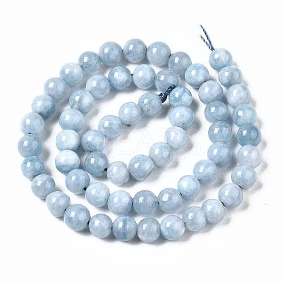 Dyed Natural Quartz Round Bead Strands X-G-R173-6mm-03-1