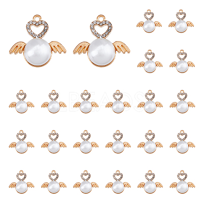 40Pcs Alloy Rhinestone Pendants FIND-DC0002-97-1