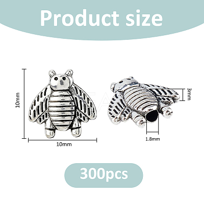 300Pcs Tibetan Style Alloy Beads FIND-FH0017-53-1