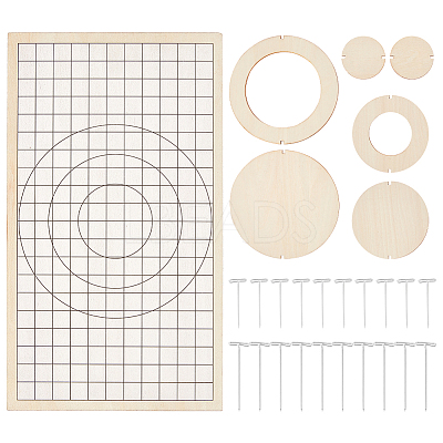 1 Set Wood Blank Coaster Sets AJEW-OC0005-52-1