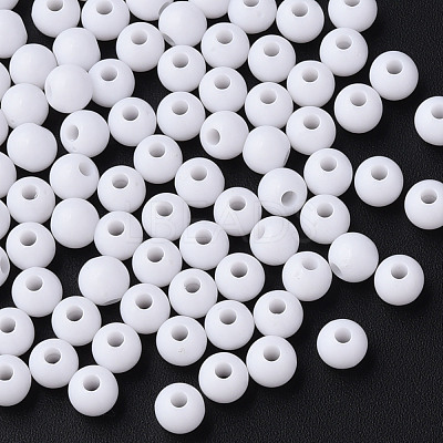 Opaque Acrylic Beads MACR-S370-C6mm-01-1