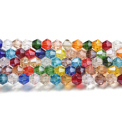 Transparent Electroplate Glass Beads Strands GLAA-F029-2mm-C29-1