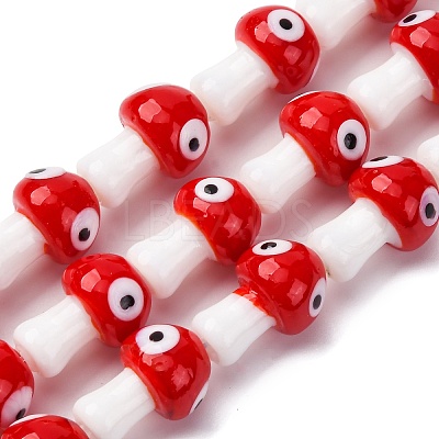 Handmade Evil Eye Lampwork Beads Strands LAMP-S069-01C-1