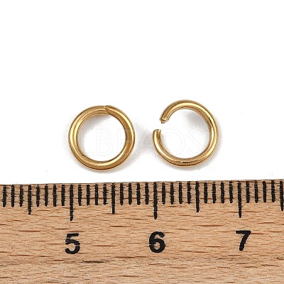 304 Stainless Steel Open Jump Rings X-STAS-Z137-01G-10-1