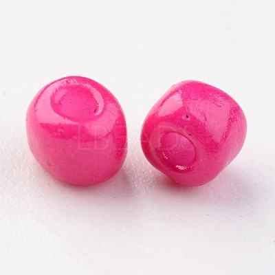6/0 Baking Paint Glass Seed Beads X-SEED-S003-K5-1