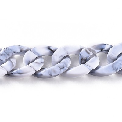 Acrylic Curb Chains AJEW-JB00505-05-1