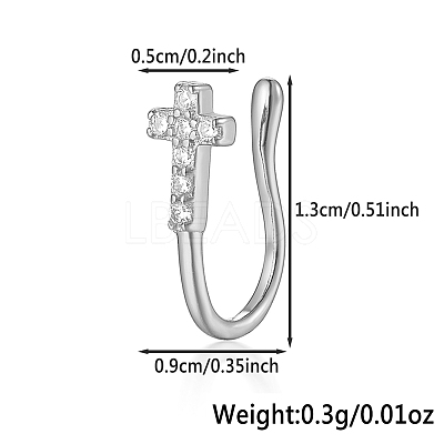 S925 Silver Flower Butterfly Rabbit Star Nose Clip Fashion Jewelry MA2524-6-1