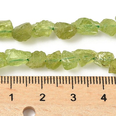 Raw Rough Natural Peridot Beads Strands G-M453-C02-1