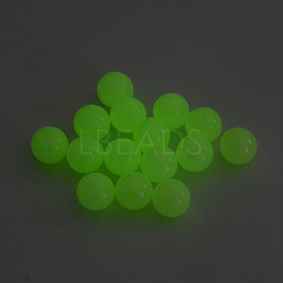 Luminous Acrylic Round Beads LACR-R002-10mm-01-1