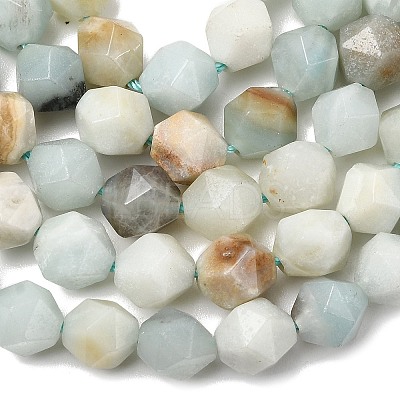 Natural Flower Amazonite Beads Strands G-Z119-A08-02-1