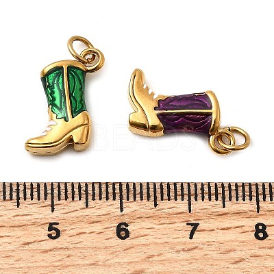 304 Stainless Steel Enamel Pendants STAS-B097-26G-01-1