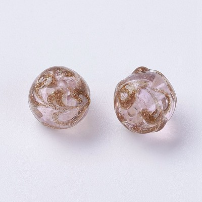 Handmade Silver Foil Lampwork Beads LAMP-J089-R01-1
