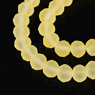Baking Paint Frosted Glass Beads Strands FGLA-N003-6mm-08-1