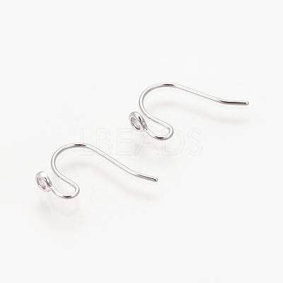 Brass Micro Pave Cubic Zirconia Earring Hooks KK-F784-21P-NF-1