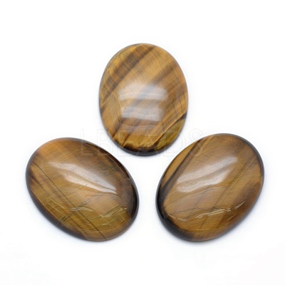 Natural Tiger Eye Cabochons G-P393-I11-1