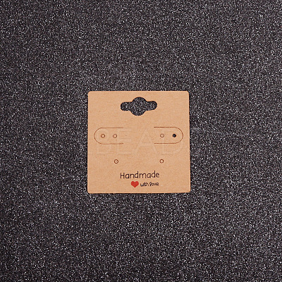 Square Kraft Paper Earring Display Cards WG43334-01-1