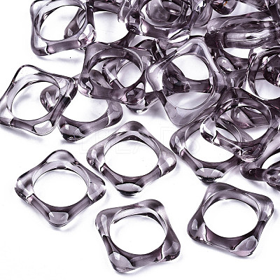 Transparent Acrylic Finger Rings X-RJEW-T010-03-1
