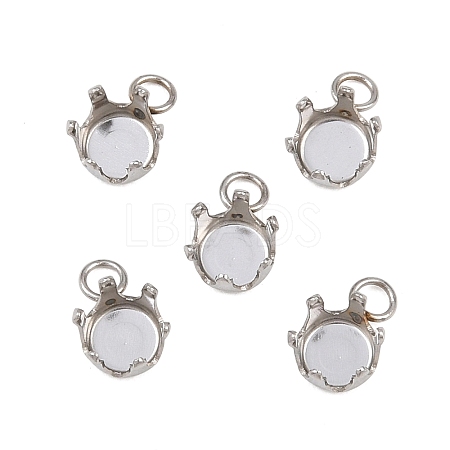 304 Stainless Steel Pendant Rhinestone Claw Charms Settings STAS-B121-01A-P-1