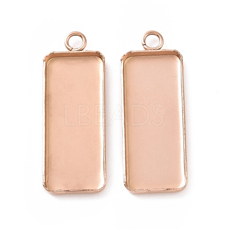 Ion Plating(IP) 304 Stainless Steel Pendant Cabochon Settings STAS-I069-36RG-1