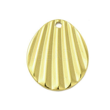 Textured 201 Stainless Steel Pendants STAS-A069-12G-1
