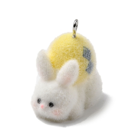 Easter Opaque Resin Pendants LS-RESI-F062-03E-1