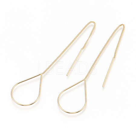 Brass Stud Earring Findings KK-S345-066-1
